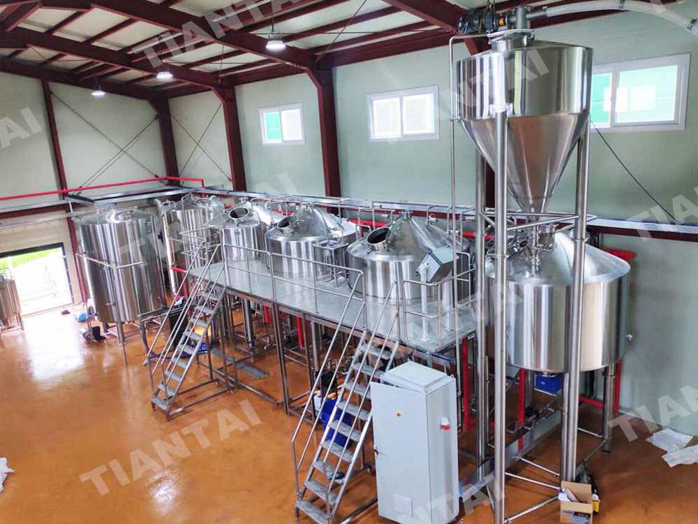 <b>3000l four vessel brewery equipment under installation in Korea</b>